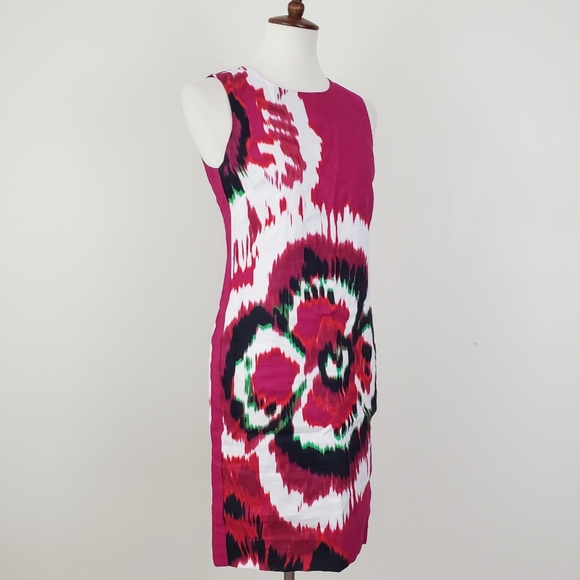 Taylor Silk & Linen Floral Sheath Dress - Picture 4 of 10